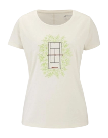 Tennisshirt Babolat Women Exercise Message Tee Cannoli Cream Regular Fit