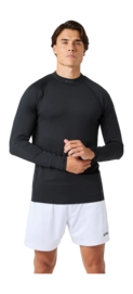 Tennisshirt Björn Borg Men Borg Mock Neck LS Black Beauty