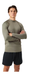 Tennisshirt Björn Borg Men Borg Mock Neck LS Dusty Olive