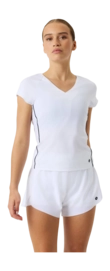 Tennisshirt Björn Borg Women Ace V-Neck Brilliant White