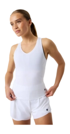 Tennisshirt Björn Borg Women Ace V Neck Tank Top Brilliant White