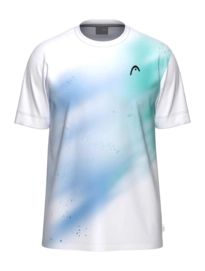 Tennisshirt HEAD Boys Topspin T-Shirt Turquoise/Print Vision