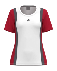 Tennisshirt HEAD Girls Club 25 Tech T-Shirt Red/White
