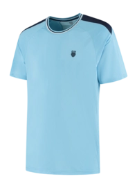 Tennisshirt K-Swiss Men Hypercourt Mesh Crew 5 Baltic Sea