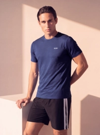 Tennisshirt Sjeng Sports Men Tex Pelikan Ink Regular Fit