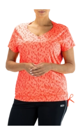 Tennisshirt Sjeng Sports Women Irini Plus Vibrant Orange Regular Fit