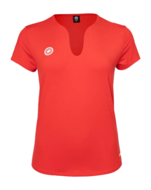 Tennisshirt The Indian Maharadja Women Breeze Tee Ruby Red Losvallende pasvorm