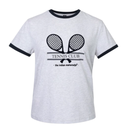 Tennisshirt The Indian Maharadja Women Racket Tee Light Grey Melange Sportieve fit