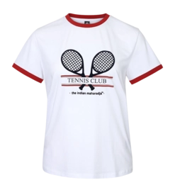 Tennisshirt The Indian Maharadja Women Racket Tee Volcano Red 4-way stretch
