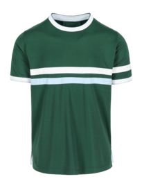 Tennisshirt Vieux Jeu Men Leo Shirt Stripe Dark Green Regular Fit