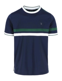 Tennisshirt Vieux Jeu Men Leo Shirt Stripe Dress Blue Regular Fit