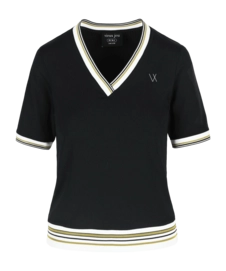 Tennisshirt Vieux Jeu Women Emilie Top Black