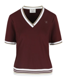 Tennisshirt Vieux Jeu Women Emilie Top Burgundy