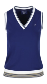 Tennisshirt Vieux Jeu Women Emma Top Blue