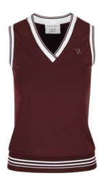 Tennisshirt Vieux Jeu Women Emma Top Burgundy