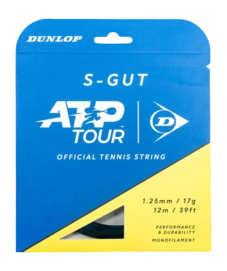 Tennissnaar Dunlop S-Gut 17G Black 1.25mm/12m