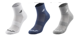 Tennissok Babolat Unisex Quarter 3 Pairs Pack White Estate Blue Grey