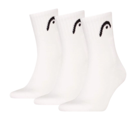 Tennissok HEAD Unisex Club Short Crew White (3-Pack)
