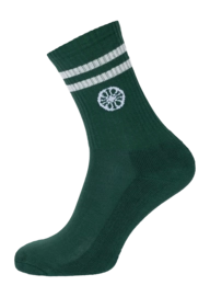 Tennissok The Indian Maharadja Heren/Dames Striped Crew Sock Hunter Green