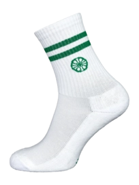 Tennissok The Indian Maharadja Dames/Heren Striped Crew Sock Lush Green