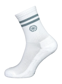 Tennissok The Indian Maharadja Heren/Dames Striped Crew Sock Misty Grey