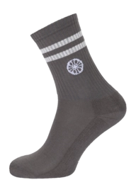 Tennissok The Indian Maharadja Dames/Heren Striped Crew Sock Walnut