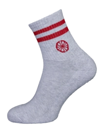 Tennissok The Indian Maharadja Heren/Dames Striped Short Sock Light Grey Melange