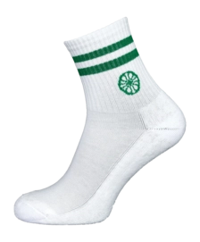 Tennissok The Indian Maharadja Dames/Heren Striped Short Sock Lush Green
