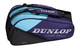 Tennistas Dunlop FX Performance 12 Racket Bag Violet/Black/Cyan
