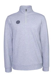 Tennistrui The Indian Maharadja Men Half Zip Sweater Light Grey Melange 4-way stretch