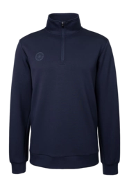 Tennistrui The Indian Maharadja Men Soft Supreme Half Zip Sweater Night Blue Atletische fit