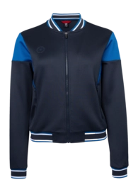 Tennisvest The Indian Maharadja Women Pique Bomber Jacket Night Blue Dry Touch