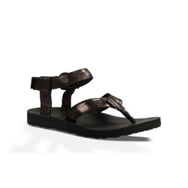 Teva Women Original Sandal Leather Metallic Zwart