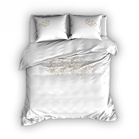 Dekbedovertrek Italian Home Azria Wit Sand Percal