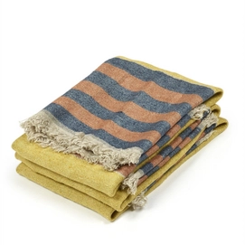 Guest Towel Libeco The Belgian Towel Earth Stripe Linen (Set of 6)