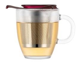 Theeglas Bodum Yoyo Met Filter Aubergine 350 ml