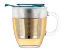 Theeglas Bodum Yoyo Met Filter Blauw 350 ml