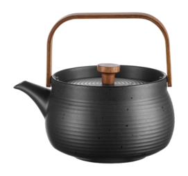 Theepot ASA Selection Japandi With Wooden Handle Black 600 ml