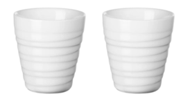 Thermosbeker ASA Selection Thermo Espresso Twisted White 80 ml (Set van 2)