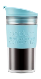 Thermosbeker Bodum Travel Mug Dubbelwandig Met Siliconen Rand Blauw 350 ml