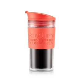 Thermosbeker Bodum Travel Mug Dubbelwandig Met Siliconen Rand Oranje 350 ml