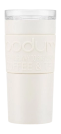 Thermosbeker Bodum Travel Mug Vacuüm Gepoedercoat RVS Wit 350 ml