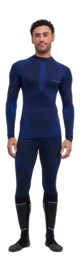 Thermoshirt Falke Men Longsleeve Turtleneck Warm Space Blue