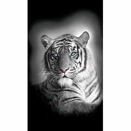 Strandtuch Tiger schwarz-weiß XL