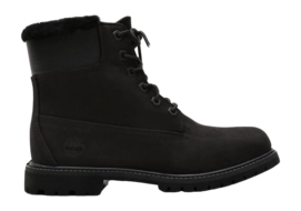 Timberland Femme 6 Inch Premium Shearling Lined WP Black Nubuck-Taille 36