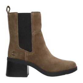 Timberland Women Bellevaux Mid Chelsea Boot Dark Brown Suede W Black