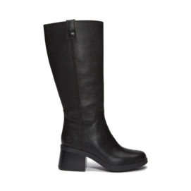 Timberland Women Bellevaux Tall Zip Up Boot Black Full Grain