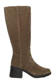 Timberland Women Bellevaux Tall Zip Up Boot Dark Brown Suede