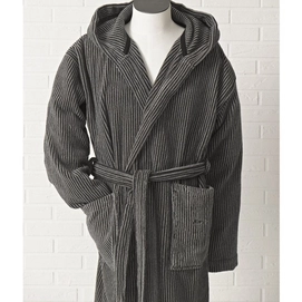 Badjas Marc O'Polo Timeless Tone Stripe Antraciet Zilver