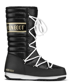 Moon Boot Women Quilted Black Gold